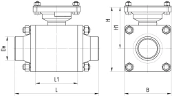 Steel Ball Valve for Sealing and Connection, AТЭК.491284.159
