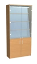 Display Showcase with Glass Doors and Lighting 800x300x2100 mm