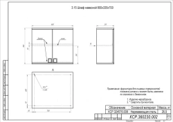 Wall-Mounted Cabinet 800x335x700 for Special Applications