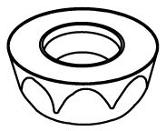 Solid Carbide Insert XP10-03-0 H15P for Profile and Contour Milling