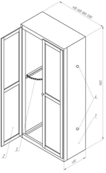 Laboratory Cabinet for Gas Cylinder Storage ML-SHB