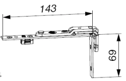 Top Hinge for Casement and Tilt-and-Turn Windows - Model 250924