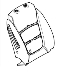 Right Front Seat Backrest with Airbag P/B 1313613