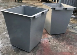 Metal Container for Solid Municipal Waste Collection