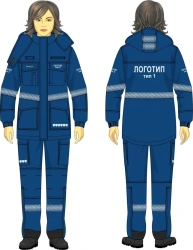 Women's Protective Suit for Thermal Arc Risk with Official Gazprom Style