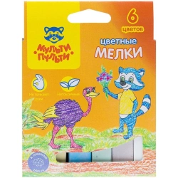 Multi-Pulti Colored Chalks "Raccoon in Australia", 6 Colors