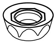 Solid Carbide Milling Insert for Profile and Contour Machining XP10-03-Q7A N100