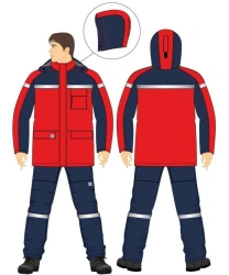 Men's Protective Jacket Against Thermal Risks from Electric Arcs and Water - Level 5