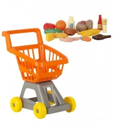 Supermarket Shopping Cart with Groceries