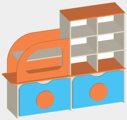 Truck Shelving Unit with Roll-Out Drawers Model S.06.70