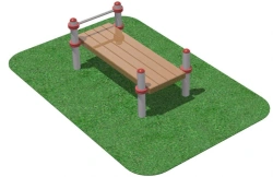 Horizontal Gymnastics Bench with Foot Fixation for Body Lift Test