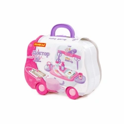 Doctor Playset for Kids with 16 Accessories in a Rolling Case