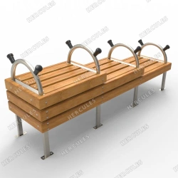 Elderly Support Bench with Armrests for Stability