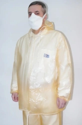 Decontaminable Special Protective Clothing PVC Material