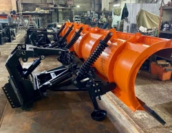Municipal Snow Plow Attachment with Rubber Blade