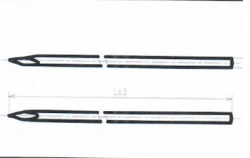Triangular Pin 400mm, d=2mm for Bone Fracture Stabilization