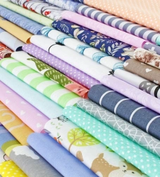 Bleached Cotton Percale Fabric, Printed, Smooth-Dyed Art. 100P-19