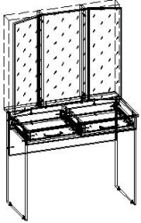 Dressing Table TV-BT-5.10.01 with Mirror