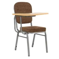 Body Chair with Writing Tablet on Metal Frame