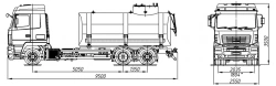 Food Liquid Transport Tank Truck AЦВ 4680G6-20 on MAZ 6310E9 Chassis