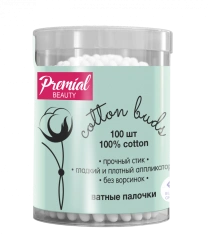 Classic Cotton Swabs with Plastic Applicator for Gentle Cleaning - PREMIAL