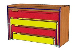 4-Tier Pull-Out Bed with Storage Box Model D-91-4