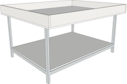 Large Reinforced Table with Edges