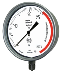 Pressure Gauge with Overload Protection MP4A-Ks UHL1 1.5 0...160MPa M20x1.5 160MM Aluminum IP53