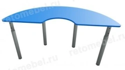 Adjustable Leg Horseshoe Table for Versatile Use