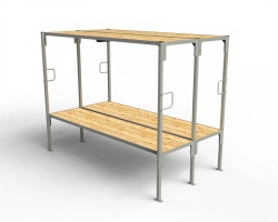 Double-Sided Metal Bunk Beds for Civil Defense Use