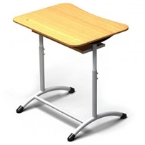 Adjustable Single Student Desk for Educational Institutions, Model PE-OP2-4