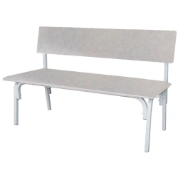 Byron Bench with Metal Frame - Customizable Material and Color
