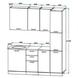 Kitchen Furniture Set - Laminated Particle Board Construction