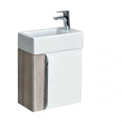 Aquaton Vita Wall-Mounted Vanity in White and Ash Shimo 1A221401VTD701.A221.4.01V.TD7.0