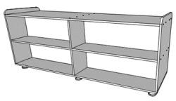 Double-Sided Storage Rack for Educational Materials and Toys