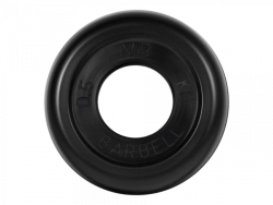 Standard Rubber-Coated Disc, Black, 26mm, 0.5kg - MB-PltB26-0.5