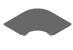 90-Degree Horizontal Radius Corner Cable Tray Cover KL 000 U90R15