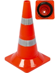 Weighted Traffic Cone 520mm with 2 Reflective Stripes KS-2.8