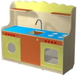 Triple Kitchen Playset for Kids - Model 48859