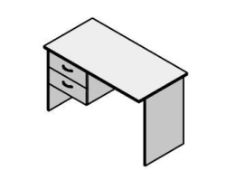 Office Desk with Pedestal - Agat Furniture Set