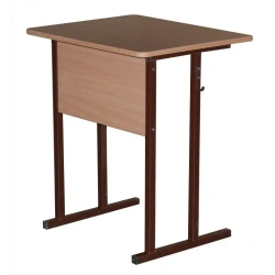Single Student Desk with Metal Frame and Horizontal Top Type I Models 1-7