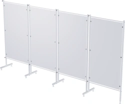 Medical Folding Screen without Wheels, Four-Section, Plastic - MCK-4303P-01