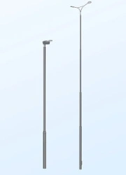 Tubular Non-Load Bearing Straight Support for Street Lighting