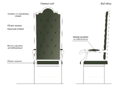 Ergonomic Armchair with Solid Seat and Wooden Frame