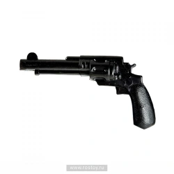 Realistic Black Toy Revolver with Textured Details