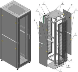 Floor-mounted Telecommunications Cabinet 42U 600x2015x800-SG