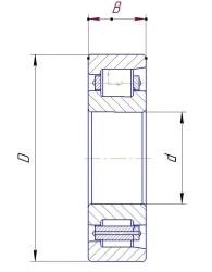 Rolling Bearing 6-12208L1-ETU 100/3