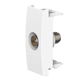 Hidden Installation TV Socket M/F, 1M, White, Art. 6621.0