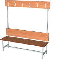 Sports Locker Room Bench with Hanger VL-1