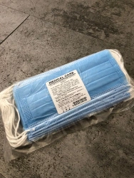Disposable Medical Masks, Blue, Pack of 10